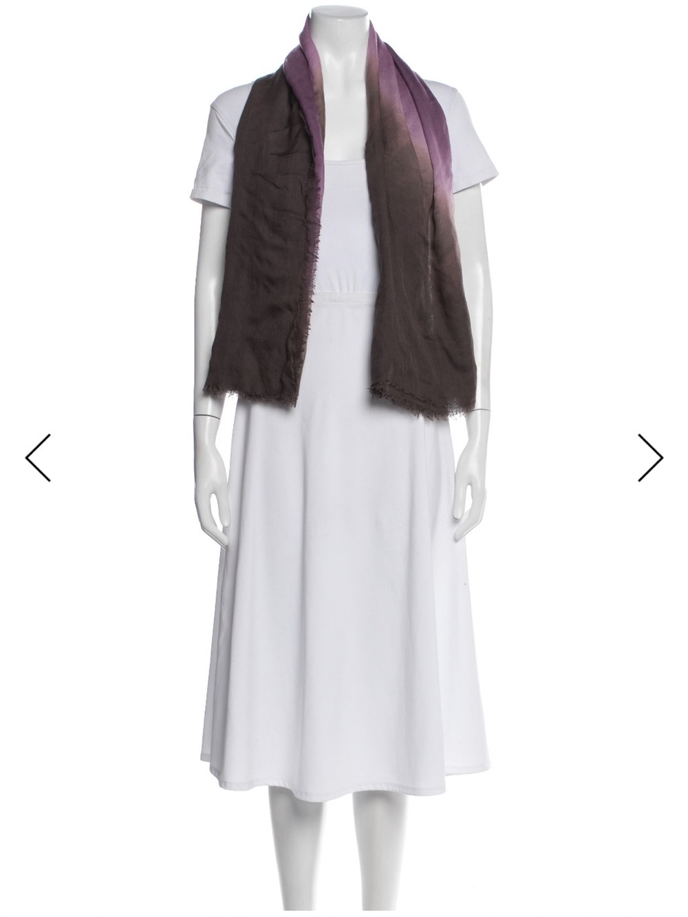 Bottega Veneta Two-Tone Purple and Brown Gradient Scarf